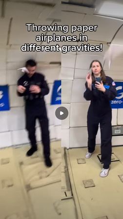 Throwing paper airplanes in different gravities